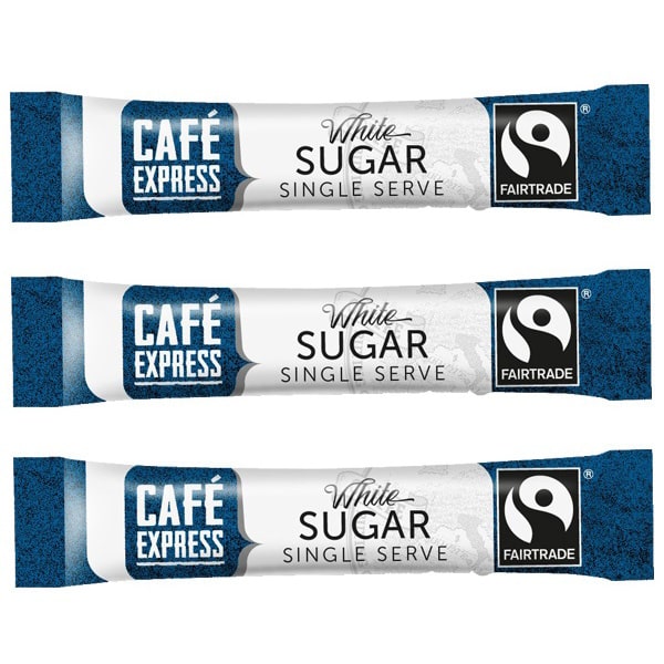Cafe Express Fairtrade White Sugar Sticks 2.5 Grams - 1000x Per Pack Cafe Express Fairtrade White Sugar Sticks 2.5 Grams - 1000x Per Pack